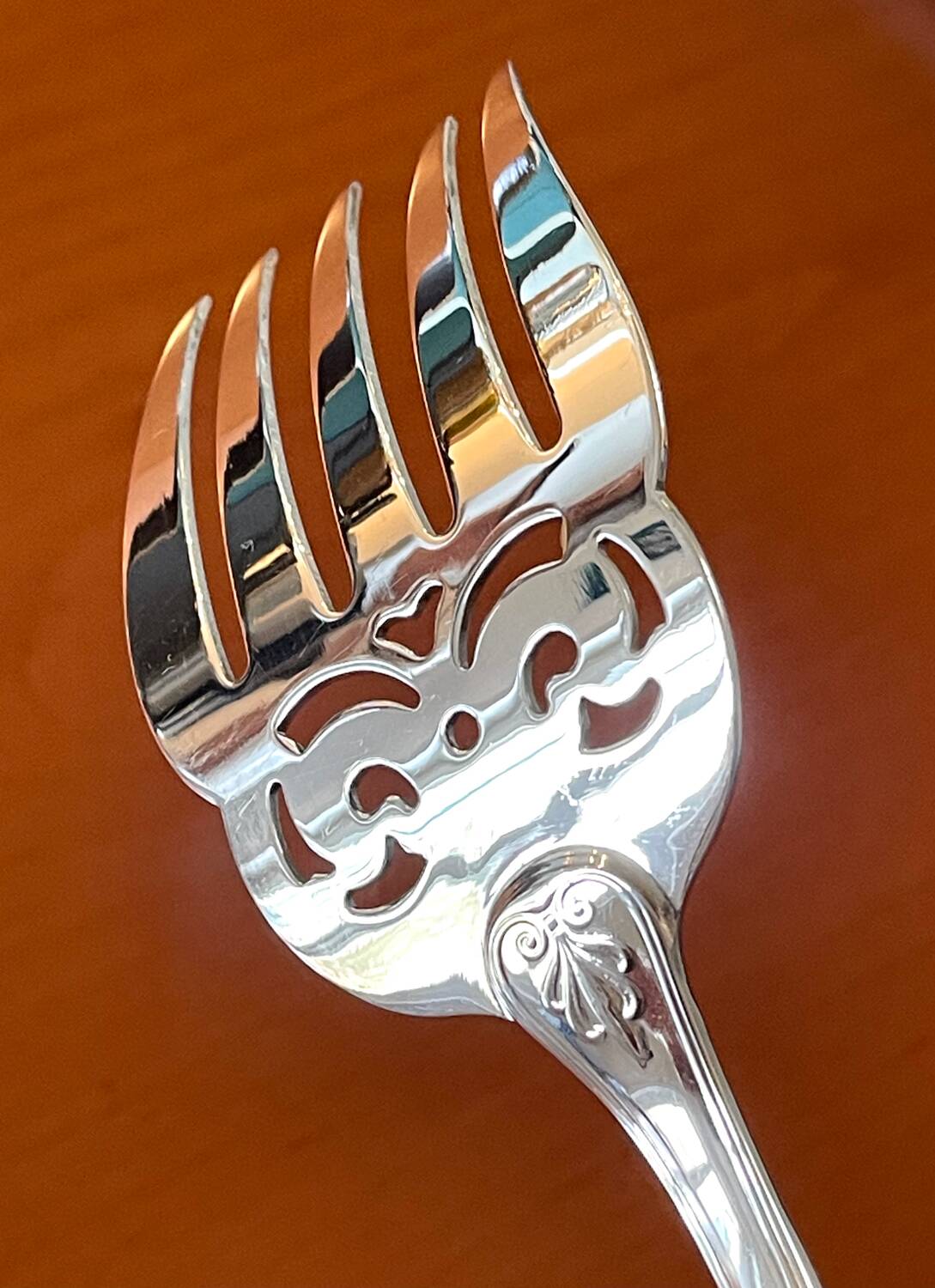 Christofle Malmaison, openwork fish serving utensils
