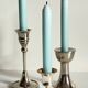 Vintage chrome metal candle holders