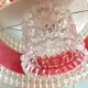 Suspension in glass and plexiglass with diamond points / vintage 60s-70s