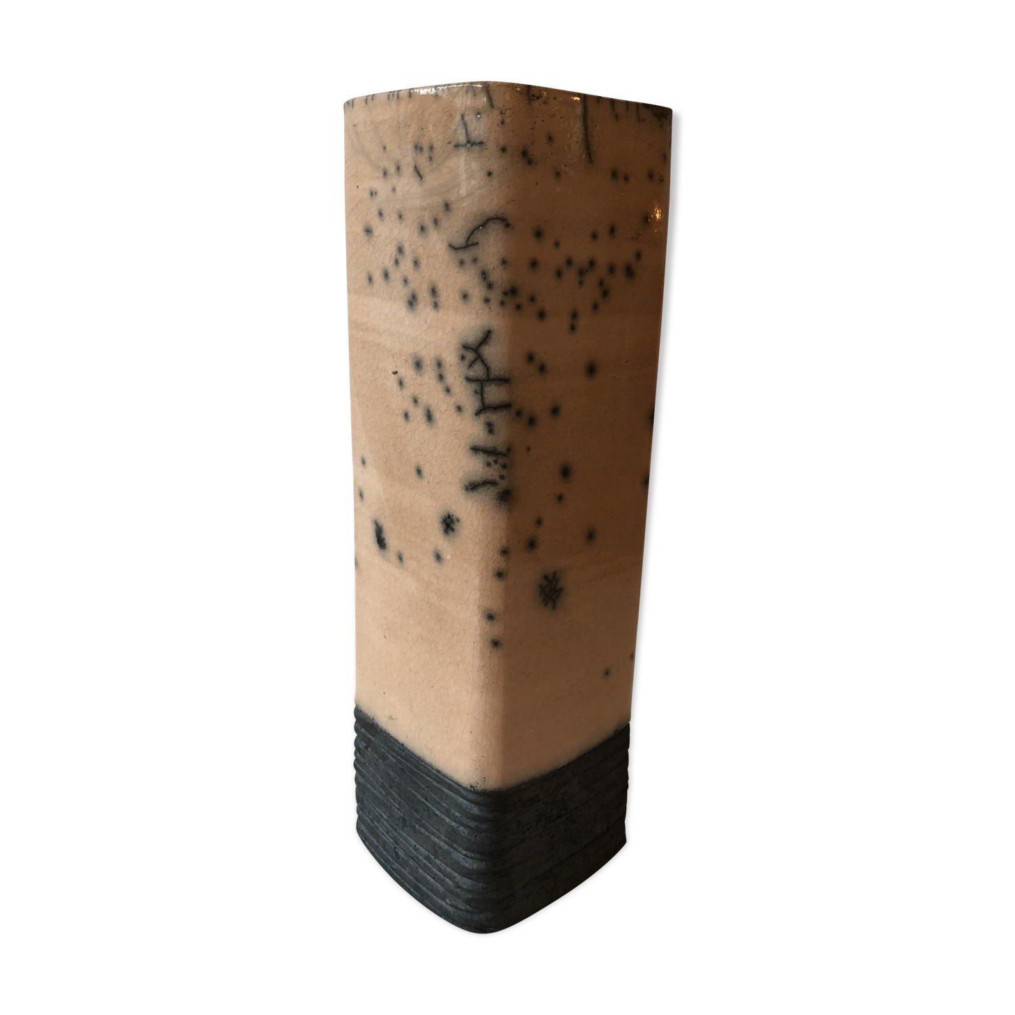 Vase ceramic raku vintage