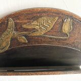 Art Nouveau wall mail holder