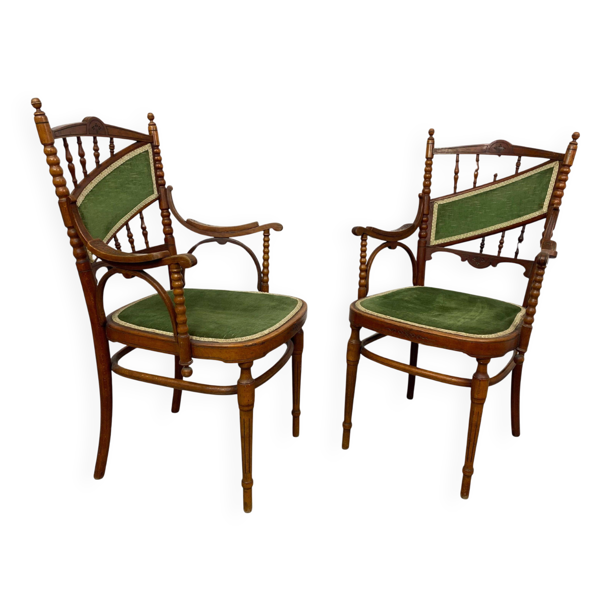 Jugendstil armchairs by J&J Kohn