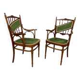 Fauteuils Jugendstil par J&J Kohn