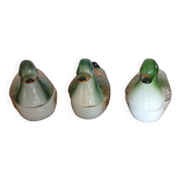 3 bonbonnières cannetons en faïence