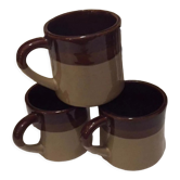 Set of 3 stoneware mugs