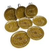Gien France Plates Loire Castles - Set of 8
