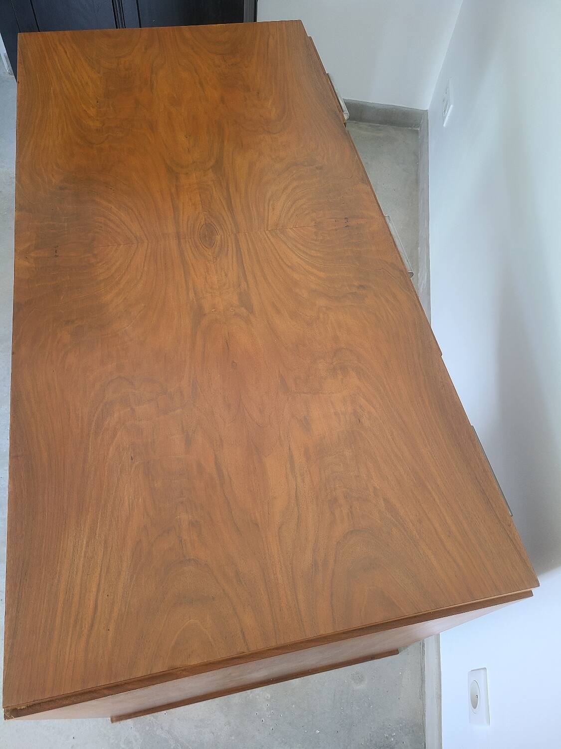Ancien bureau Art Déco Noyer vintage