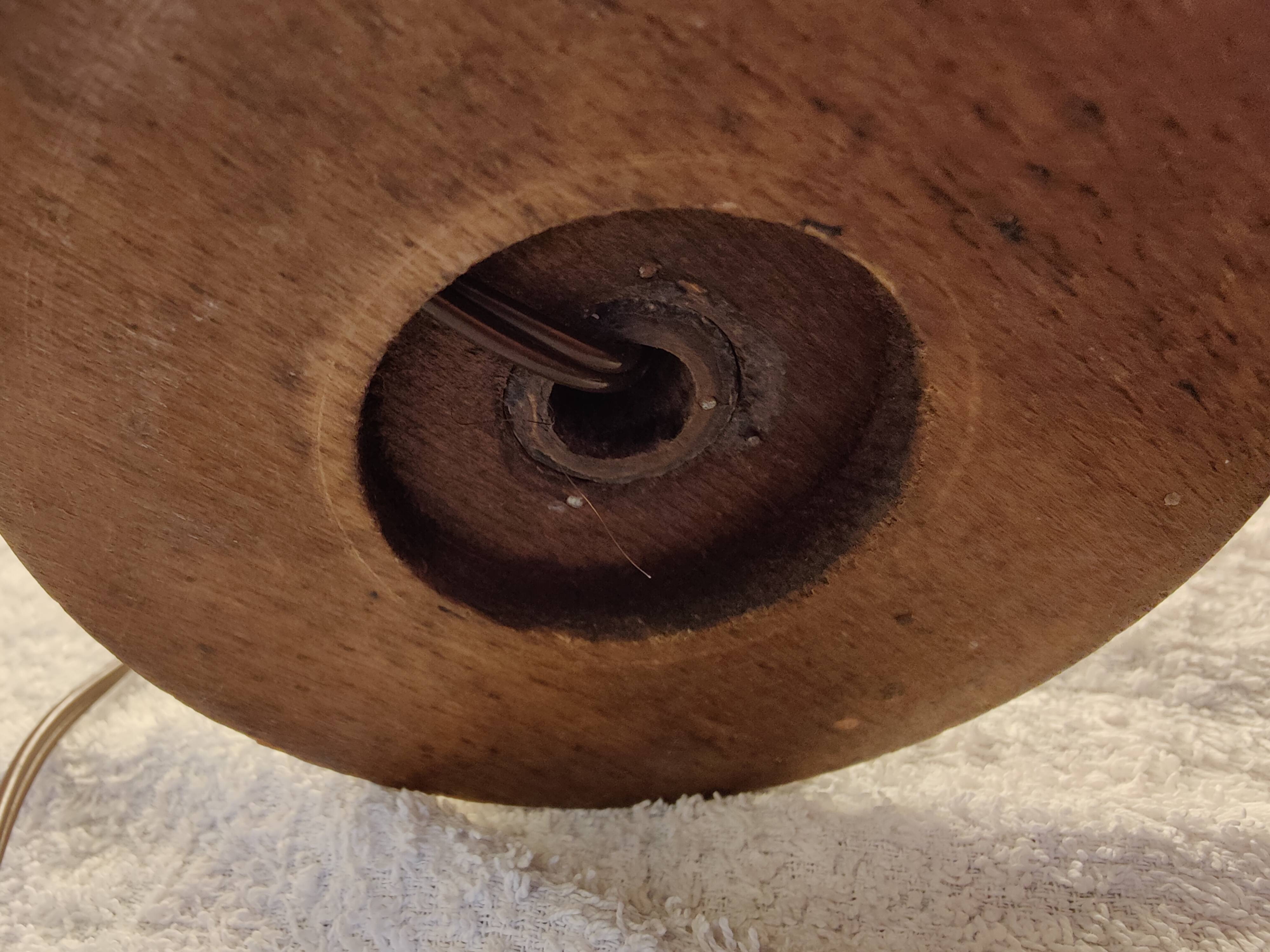 Basque style turned wood bedside lamp Charles Dudouyt taste