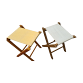 Folding canvas stool signed cattie