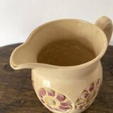 Pichet en barbotine fleurs