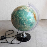 Globe terrestre vintage lumineux made in Italy 1970