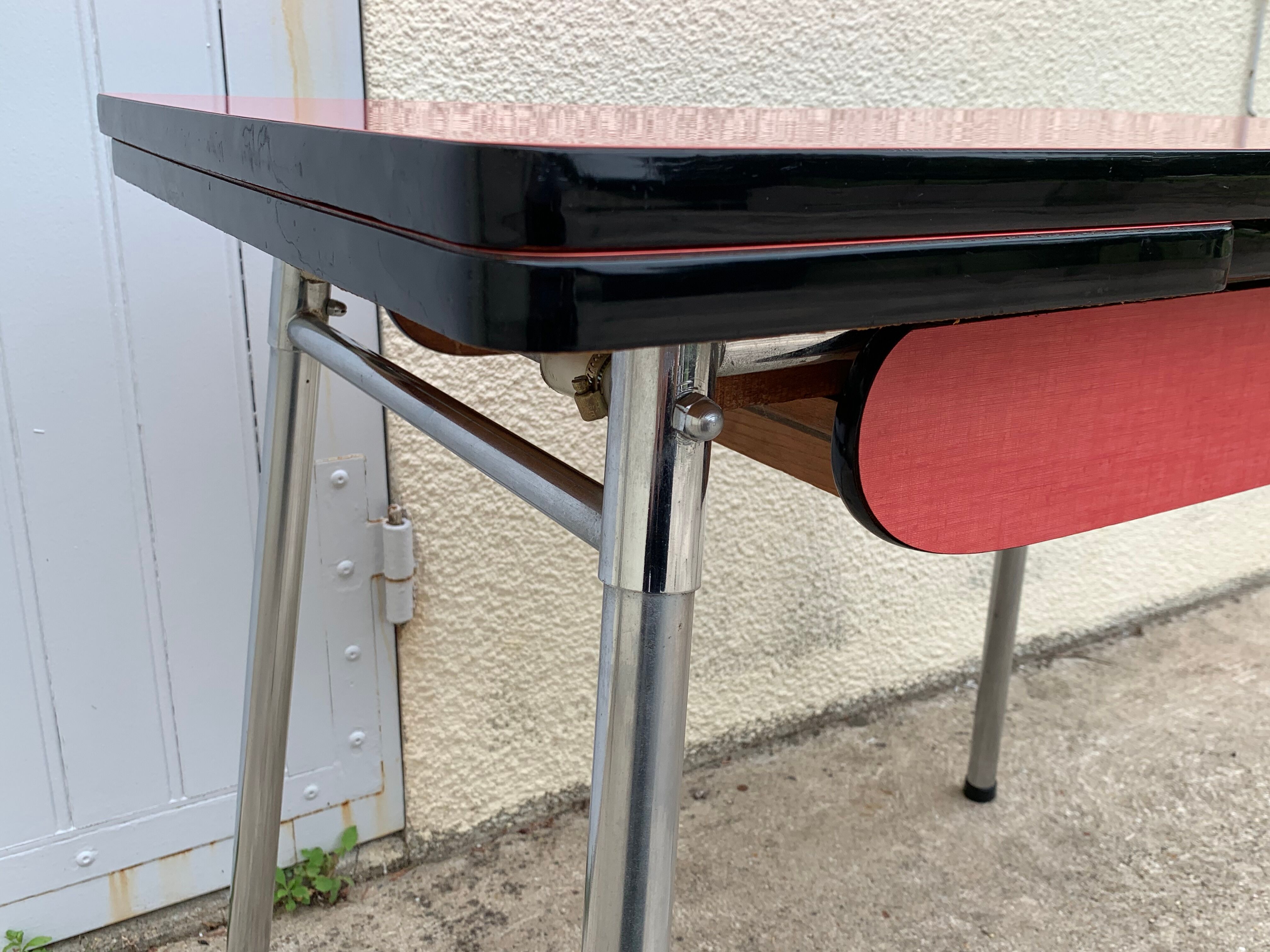 Red Formica table