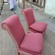 Pair of classic low chairs without arms