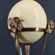Neoclassical Lamp, Ostrich Egg & Bronze Animal Mount, c. 1900