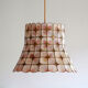 Hanging lamp, shell, brass and gilding day offal, 1960