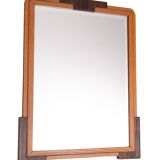 Dutch Art Deco Wall Mirror, Oak Frame, Amsterdamse School, 1920s