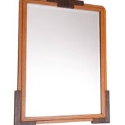 Dutch Art Deco Wall Mirror, Oak Frame, Amsterdamse School, 1920s