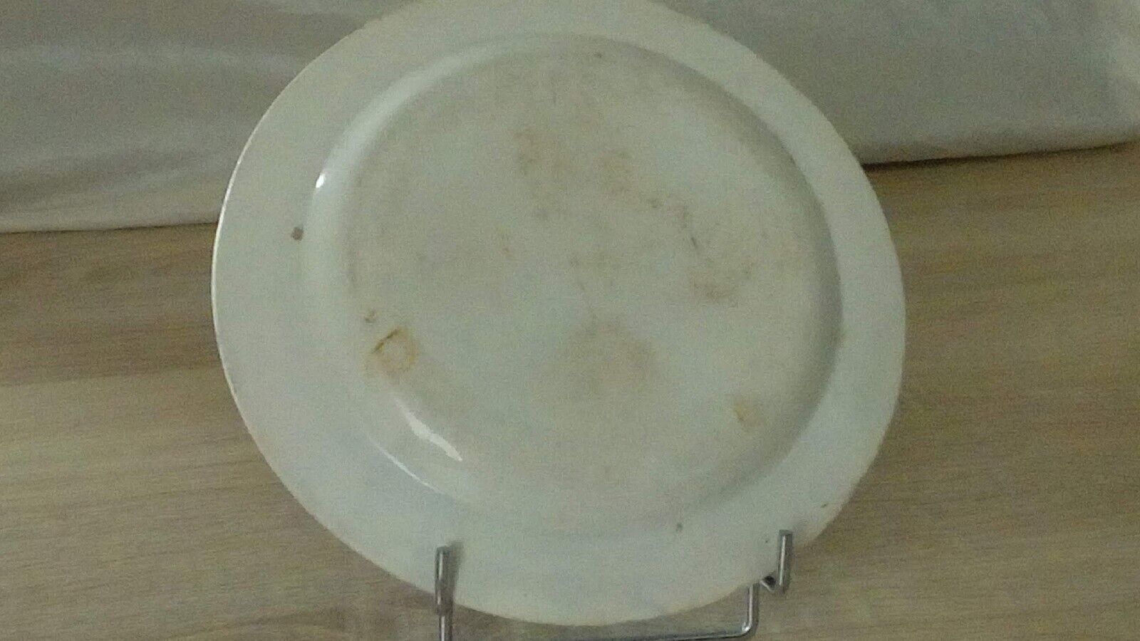 Fine earthenware plate of forges les eaux decorated with sponge end 19 th