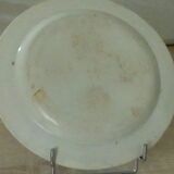 Fine earthenware plate of forges les eaux decorated with sponge end 19 th