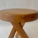 Tabouret vintage S31 en orme massif de Pierre Chapo vers 1970