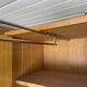Large wardrobe / Vintage 1960s / 1970s wardrobe with glass doors & drawers