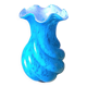 Vase bleu mouchetté Clichy années 30