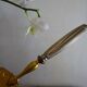 Antique silver and gilded metal pie shovel in case
