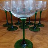 8 Alsatian white wine glasses