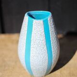 Jopeko fat lava vintage blue ceramic vase, pottery, collection, decorative vase, interior decor