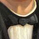 Old hst painting portrait of a man medallion golden frame louis xv style