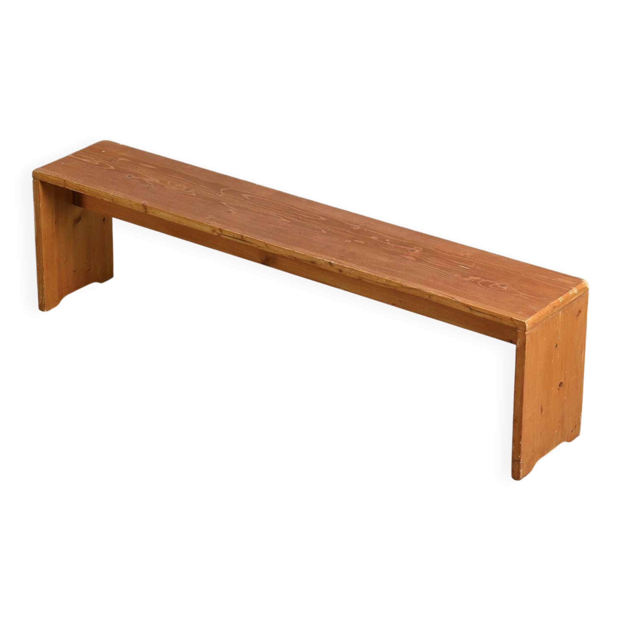 Solid pine bench, Les Arcs 1800, France, circa 1975