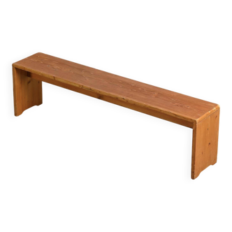 Solid pine bench, Les Arcs 1800, France, circa 1975