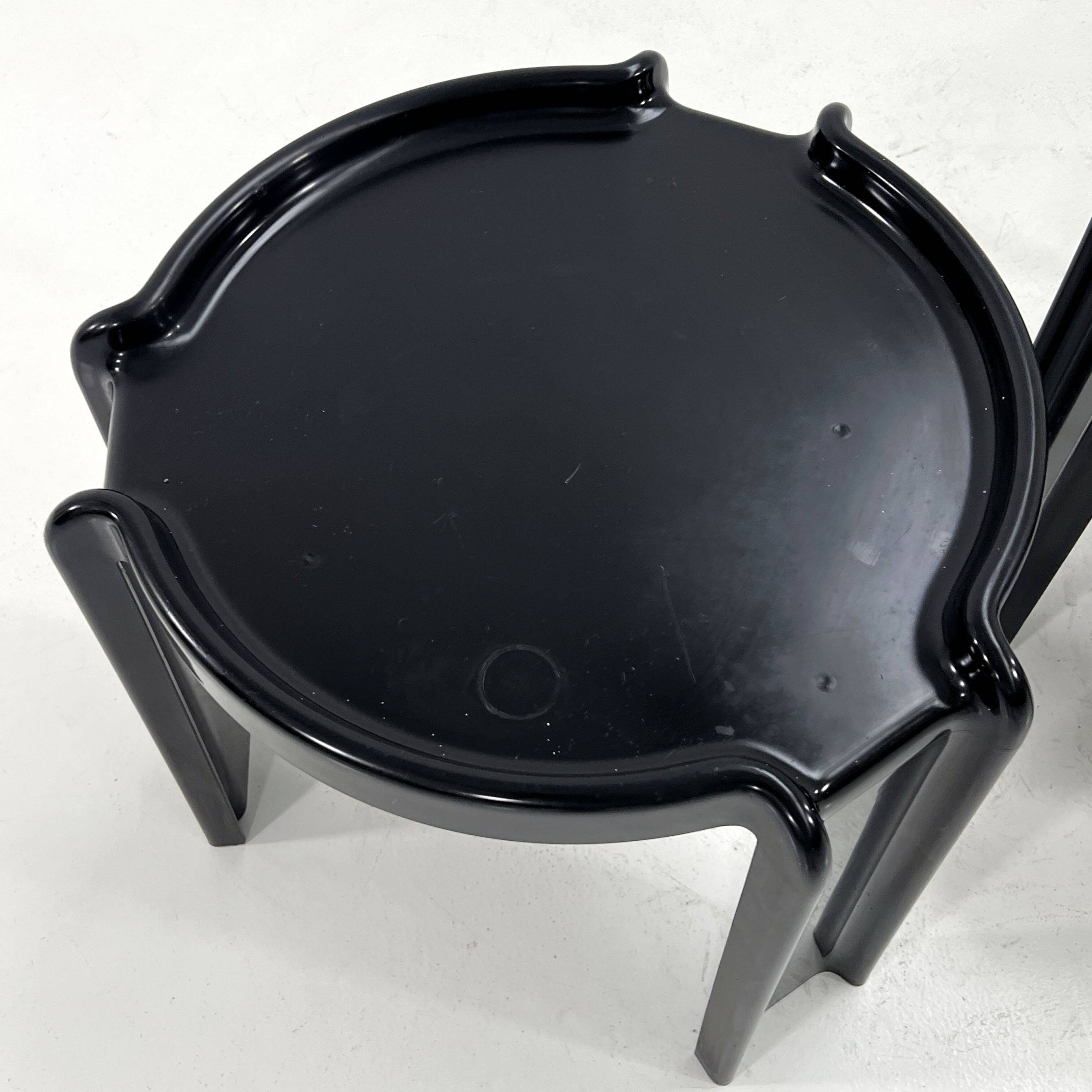 3 tables gigognes par Giotto Stoppino pour Kartell, 1970
