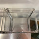 Pair of vintage chrome and acrylic glass bedside tables