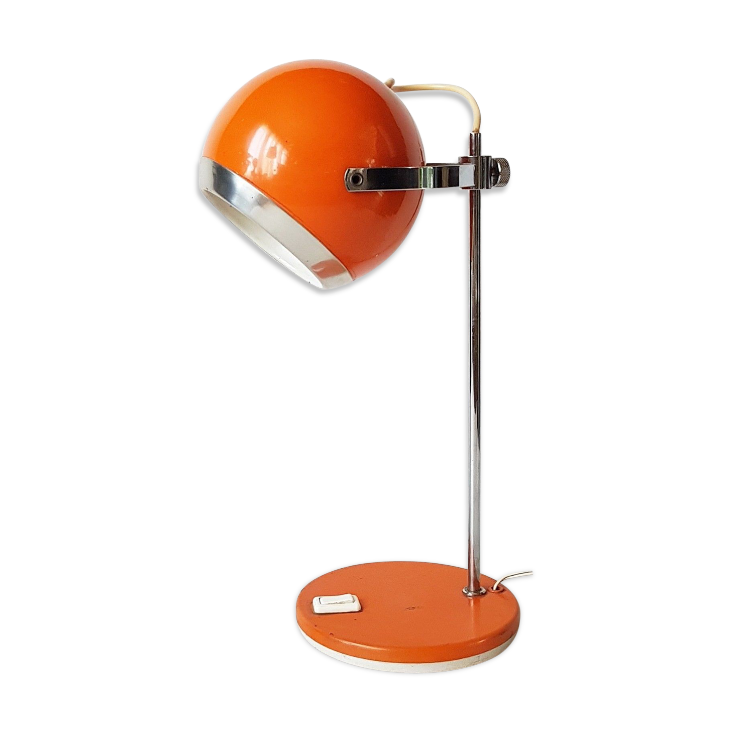 Vintage lamp orange years eyeball 70