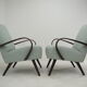 Pair of Ton/Thonet Beech Armchairs, Czechoslovakia