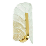 Scandinavian Glass & Brass Leaf Wall Lamp - C.Fagerlund for Orrefors, 1960s
