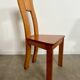 Set of 6 solid elm chairs 70s vintage Seltz design