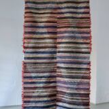 Tapis scandinave à losanges rouges (Rya) | Suède | Années 1960