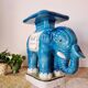 Elephant ceramic vintage plant stand side table