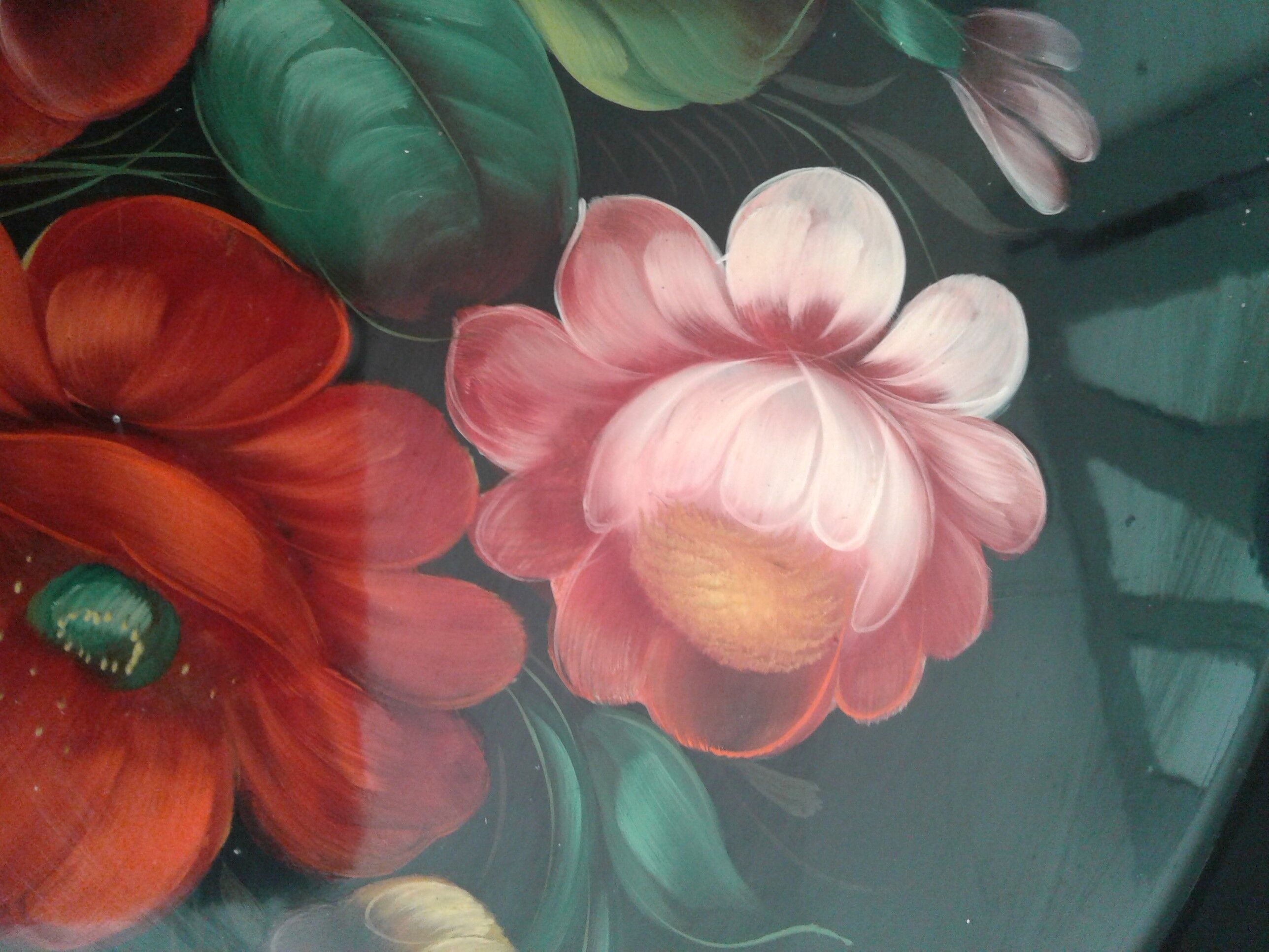 flowered tray origin Russia