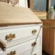 Wooden secretary chest of drawers
