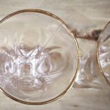 Lot de 4 verres à pastis Bistrot anciens avec marque de dosage