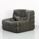 Living room sets vintage dark olive leather kashima by Michel Ducaroy for Ligne Roset