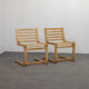 Paire rare de chaises constructivistes postmodernes, Pays-Bas, années 1980