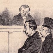 19th Century Lithograph Honoré Daumier 1839 Court Lawyer Judge Magistrate Justice