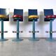 4 tabourets de bar industriels vintage, années 1980