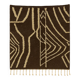 Brown Berber rug with abstract lines.