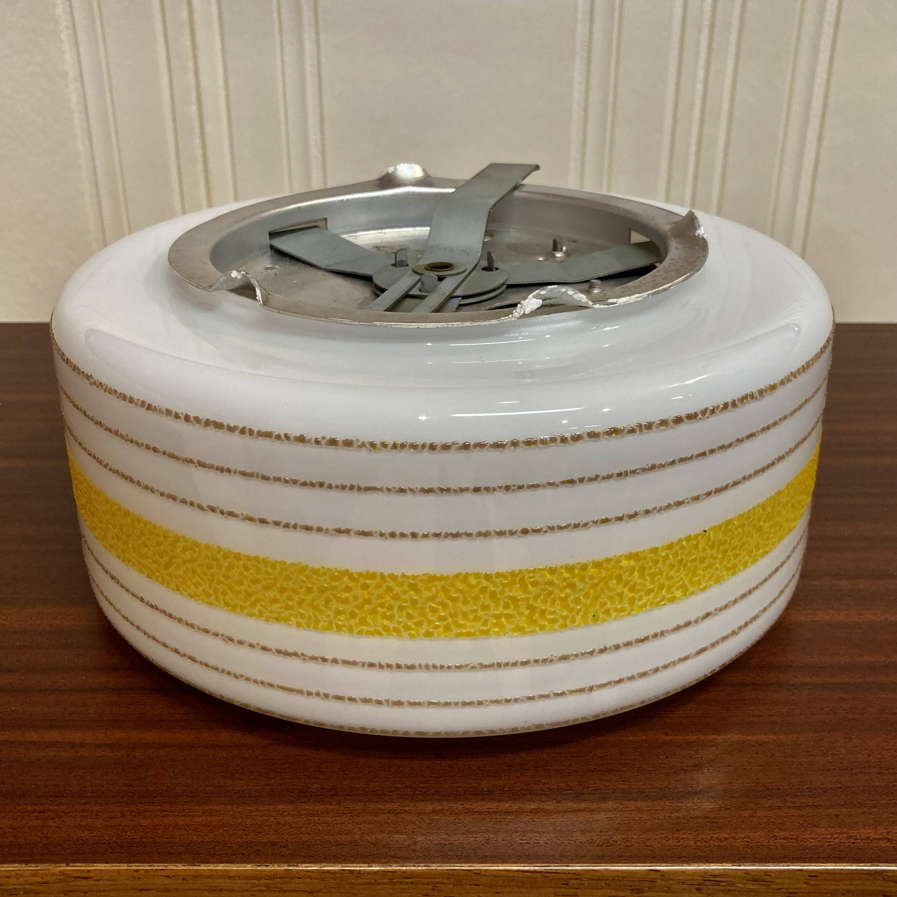 Large glass wall light Scandinavian design 1950.