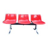 70s waiting room bench